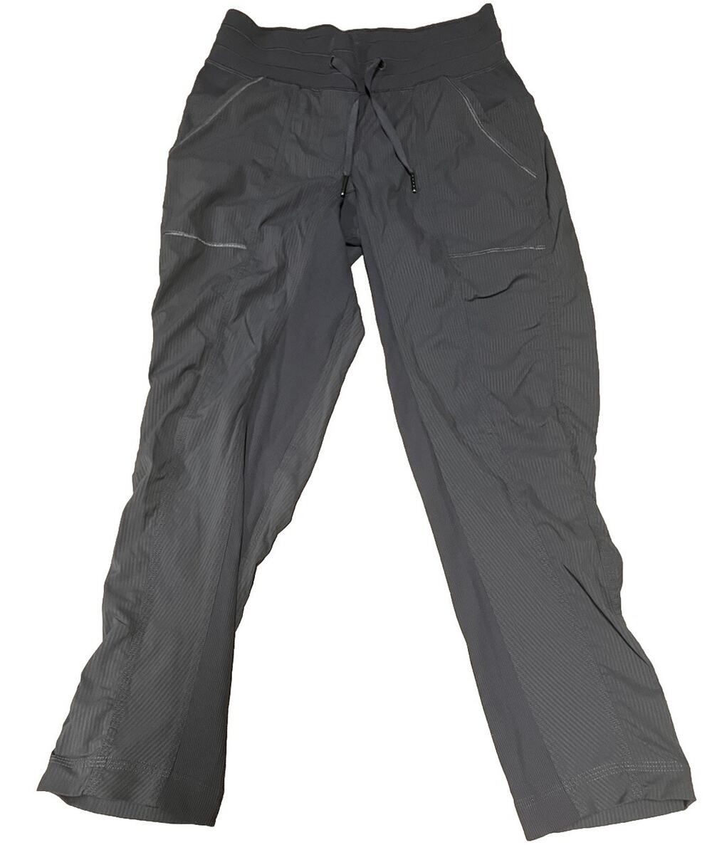 Lululemon Street to Studio Pant Gray Reflective Crop Drawstring Women's Size 4